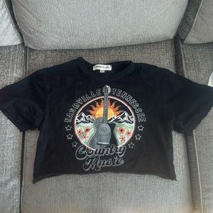 EUC country cropped T-shirt